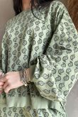 Indira Lantern Sleeve Sweatshirt Matcha & Moss